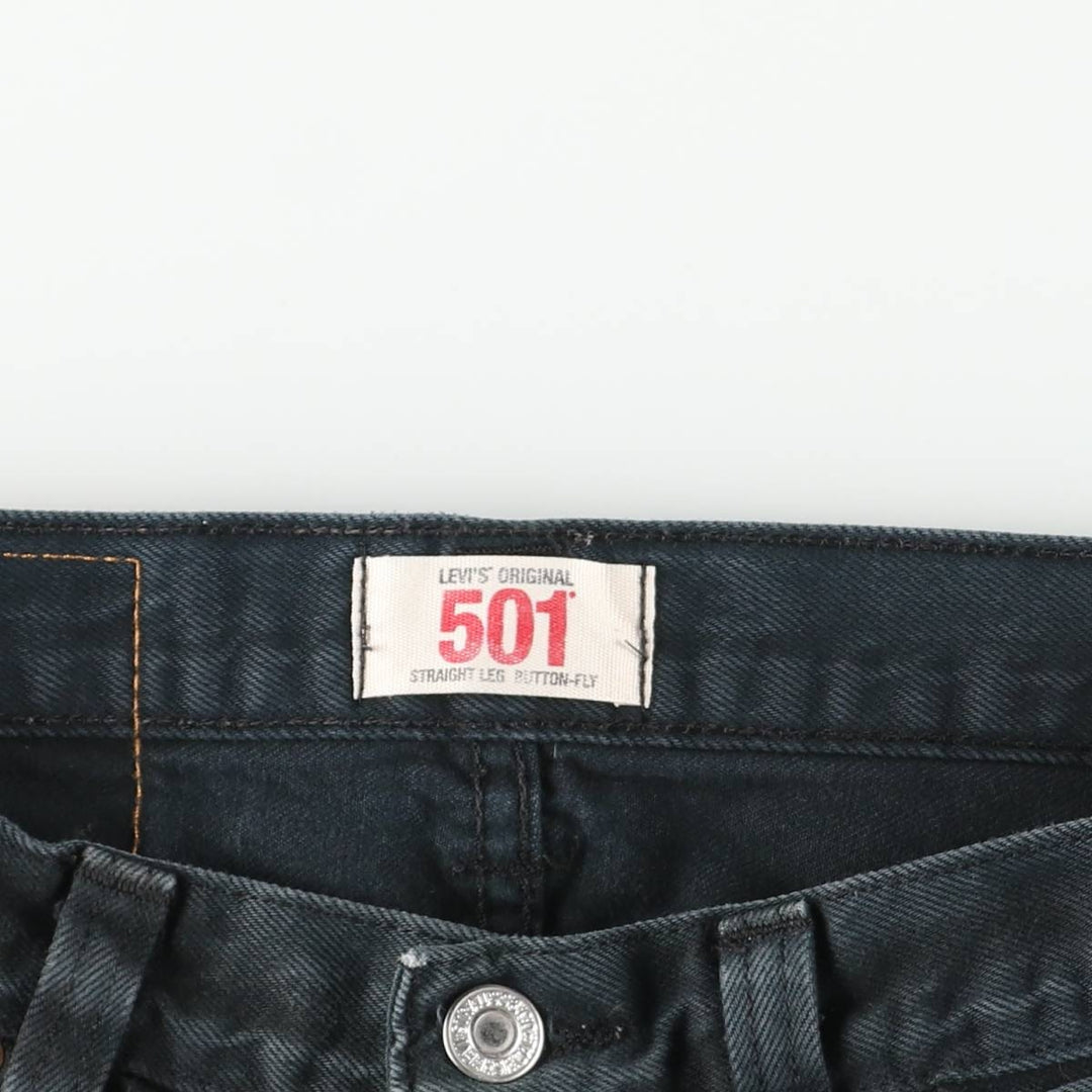 Levi's 501 Euro Model Black Denim Straight Leg Denim Pants, Men's Size W30 cotton black type Vintage Second Hand