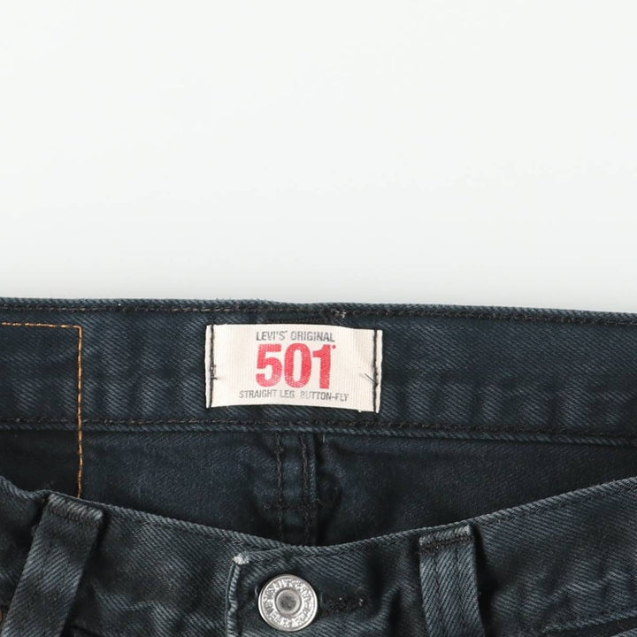 Levi's 501 Euro Model Black Denim Straight Leg Denim Pants, Men's Size W30 cotton black type Vintage Second Hand
