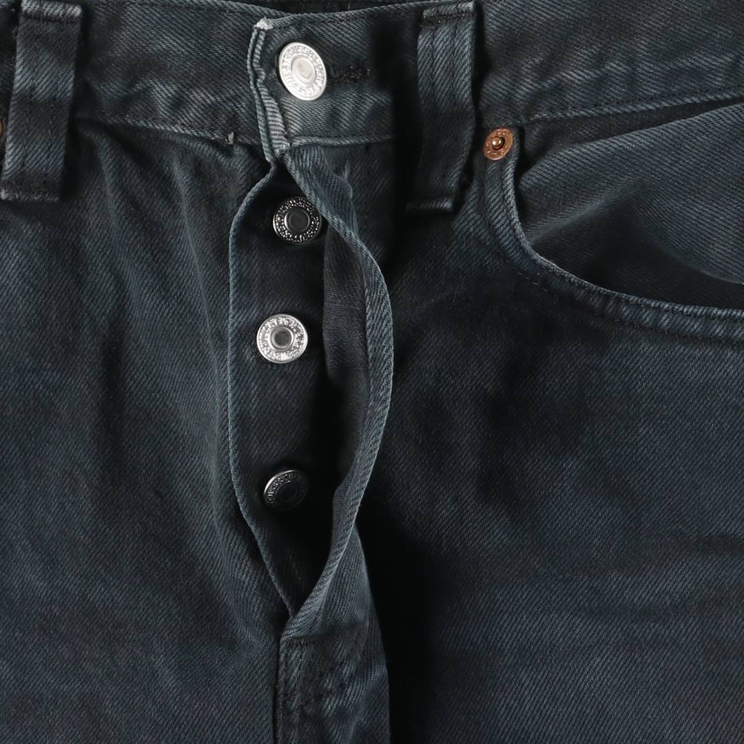 Levi's 501 Euro Model Black Denim Straight Leg Denim Pants, Men's Size W30 cotton black type Vintage Second Hand