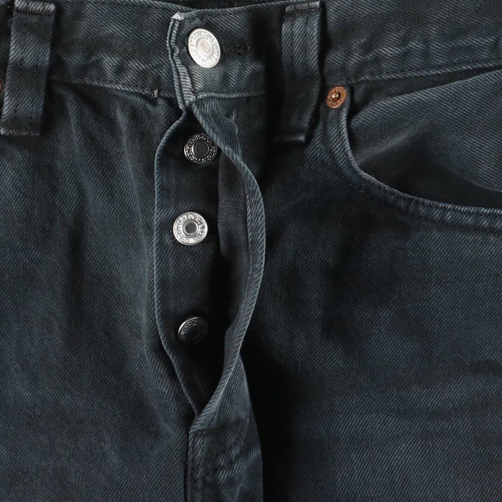 Levi's 501 Euro Model Black Denim Straight Leg Denim Pants, Men's Size W30 cotton black type Vintage Second Hand