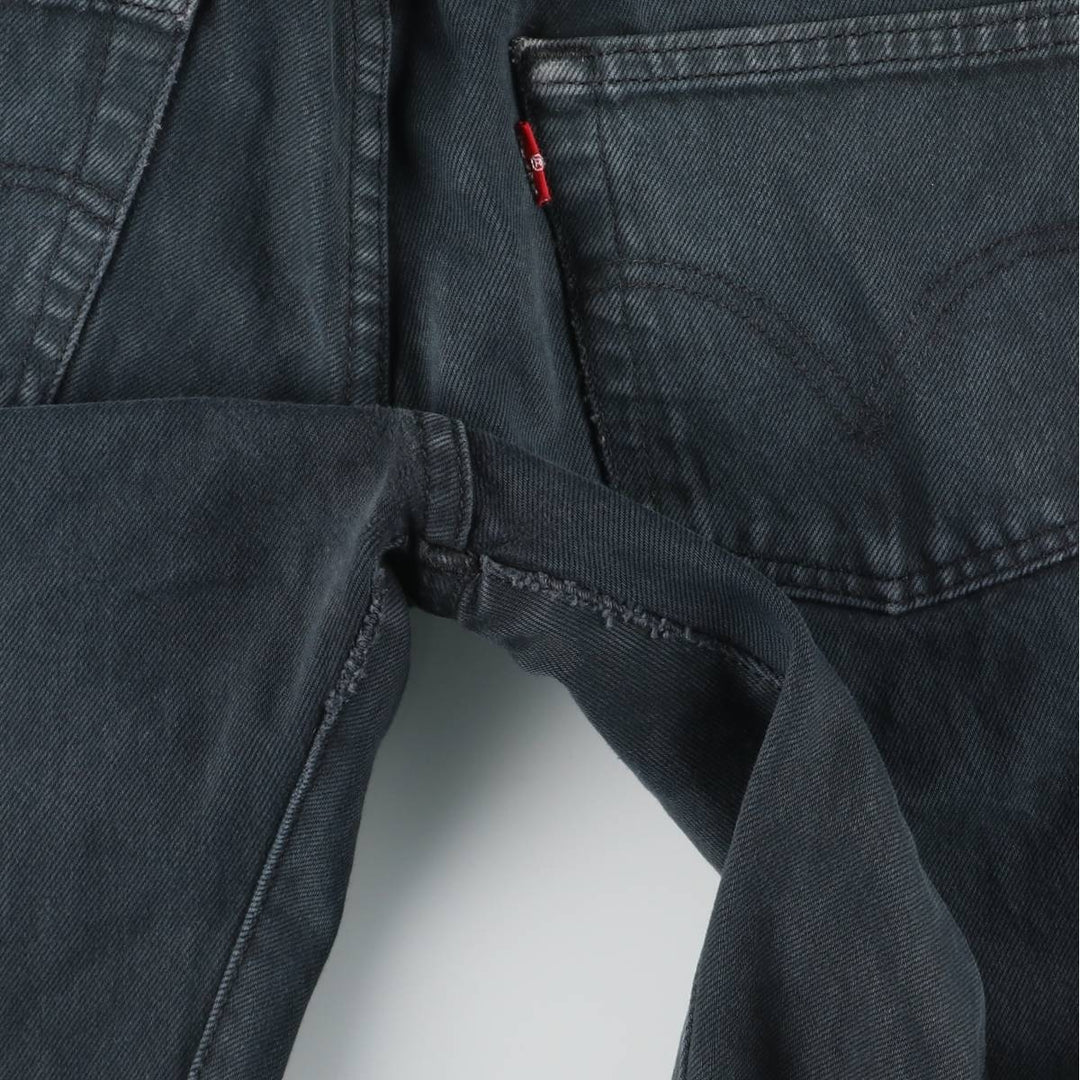 Levi's 501 Euro Model Black Denim Straight Leg Denim Pants, Men's Size W30 cotton black type Vintage Second Hand