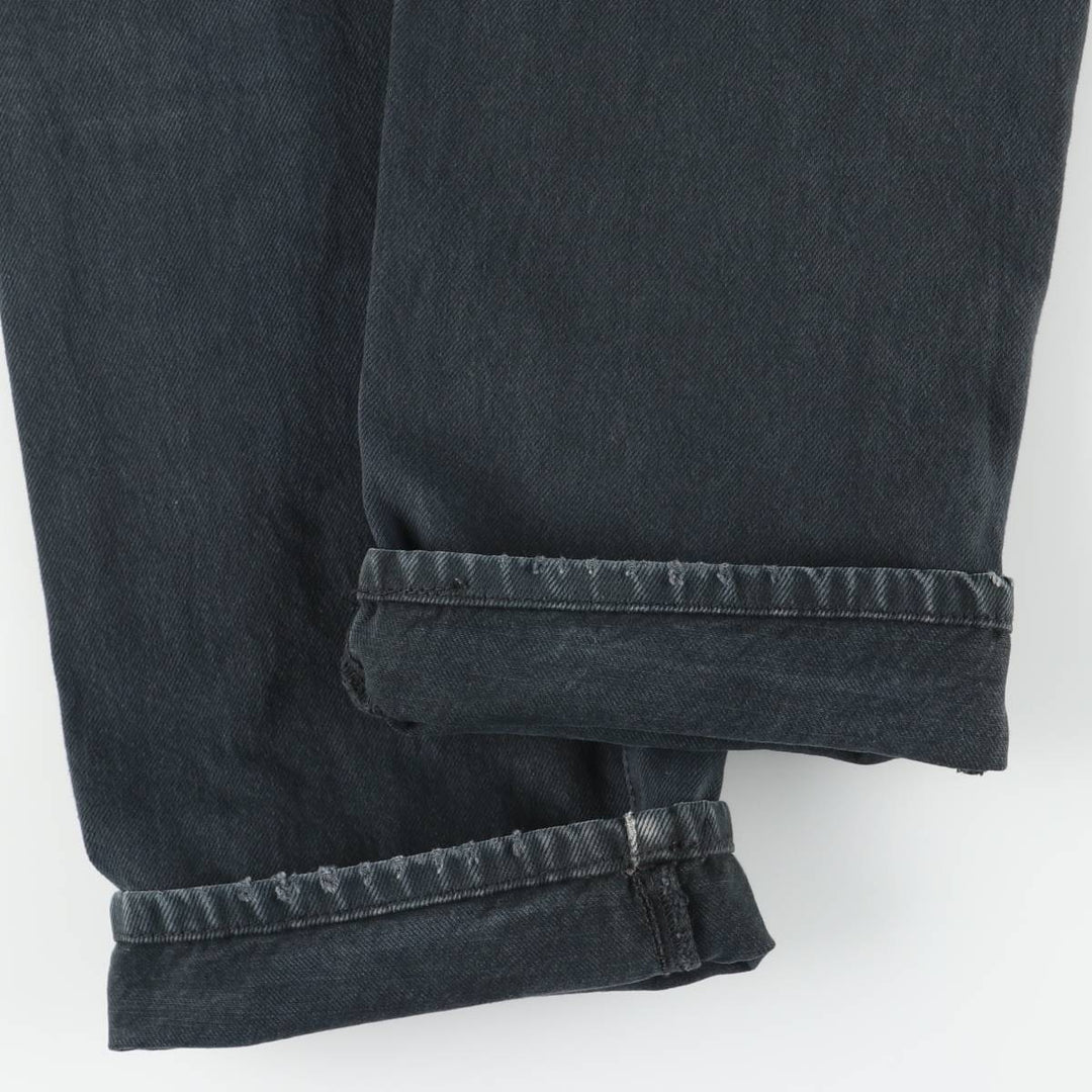 Levi's 501 Euro Model Black Denim Straight Leg Denim Pants, Men's Size W30 cotton black type Vintage Second Hand