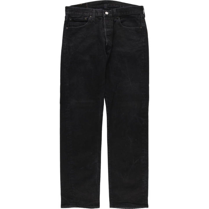 Levi's 501 Black Denim Straight Denim Pants for Men, W32 equivalent cotton black type Vintage Second Hand