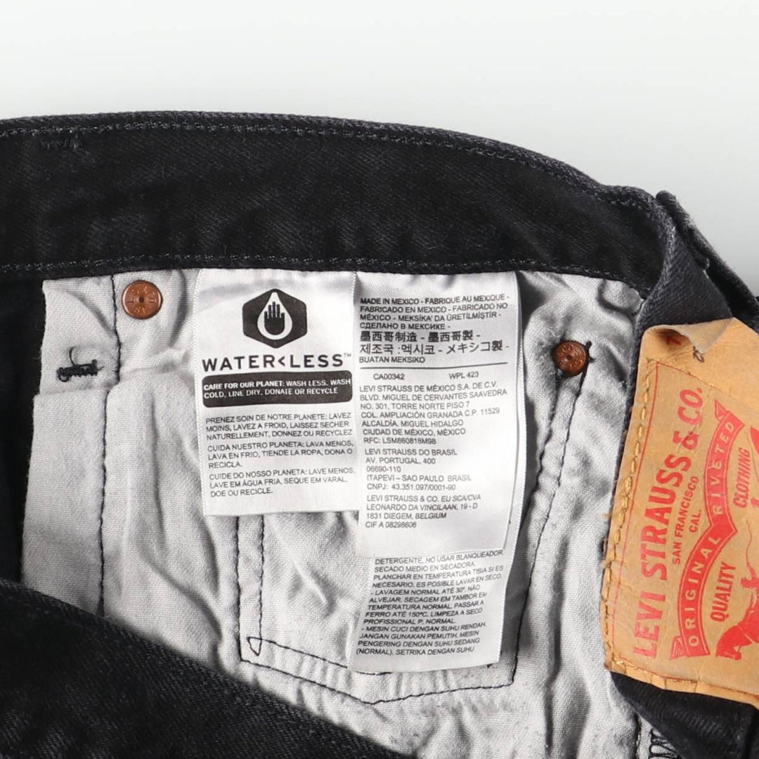 Levi's 501 Black Denim Straight Denim Pants for Men, W32 equivalent cotton black type Vintage Second Hand