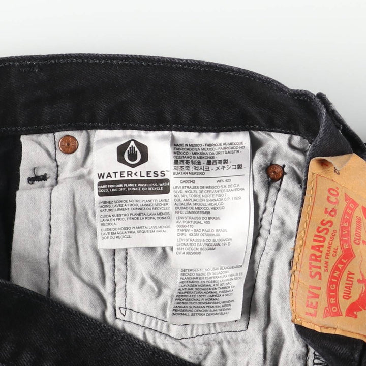 Levi's 501 Black Denim Straight Denim Pants for Men, W32 equivalent cotton black type Vintage Second Hand