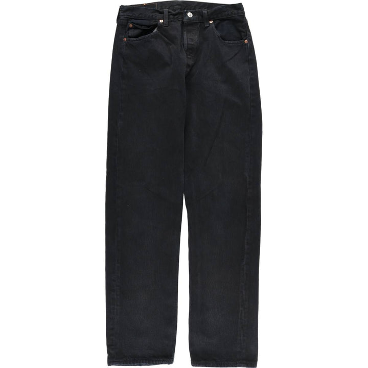Levi's 501 Euro Model Black Denim Straight Leg Denim Pants, Made in the UK, Men's Size W31 cotton black type Vintage Second Hand