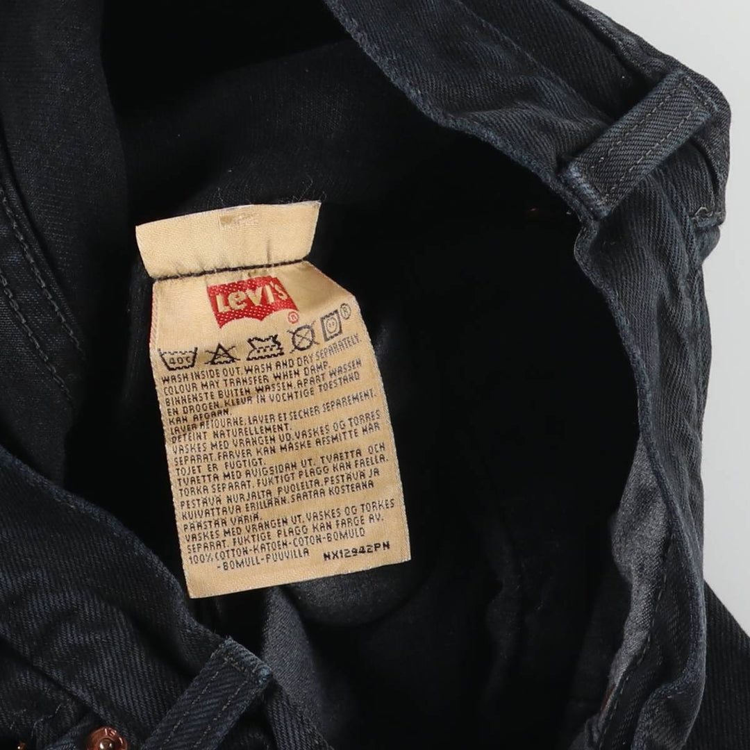 Levi's 501 Euro Model Black Denim Straight Leg Denim Pants, Made in the UK, Men's Size W31 cotton black type Vintage Second Hand
