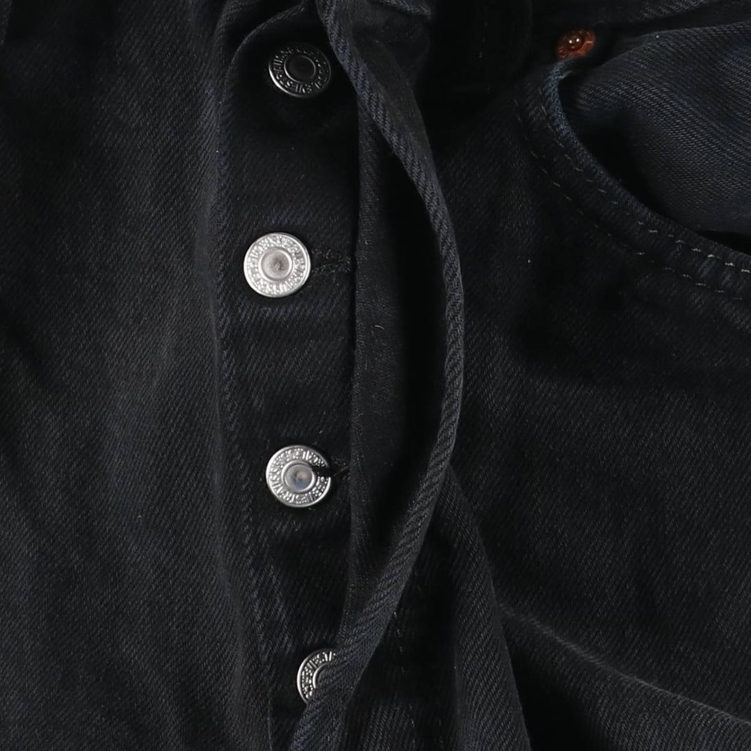 Levi's 501 Euro Model Black Denim Straight Leg Denim Pants, Made in the UK, Men's Size W31 cotton black type Vintage Second Hand