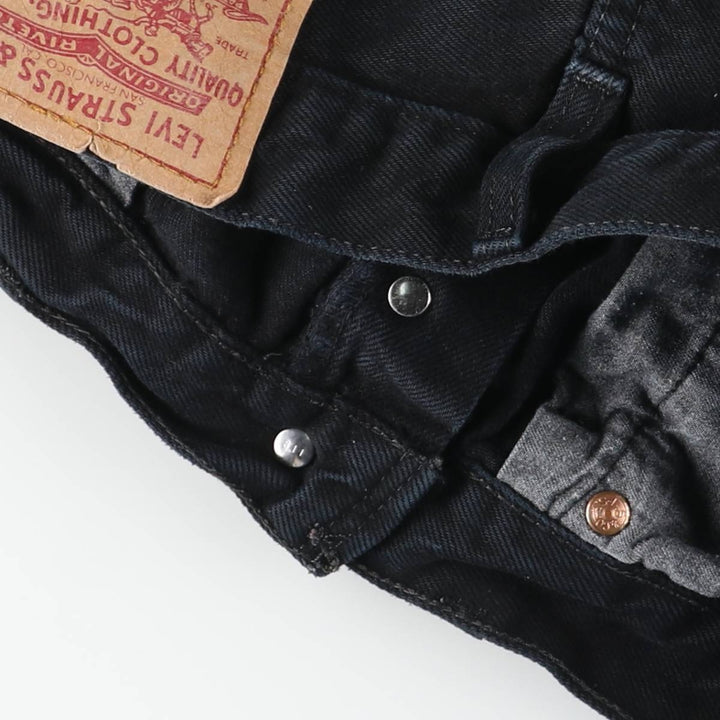 Levi's 501 Euro Model Black Denim Straight Leg Denim Pants, Made in the UK, Men's Size W31 cotton black type Vintage Second Hand