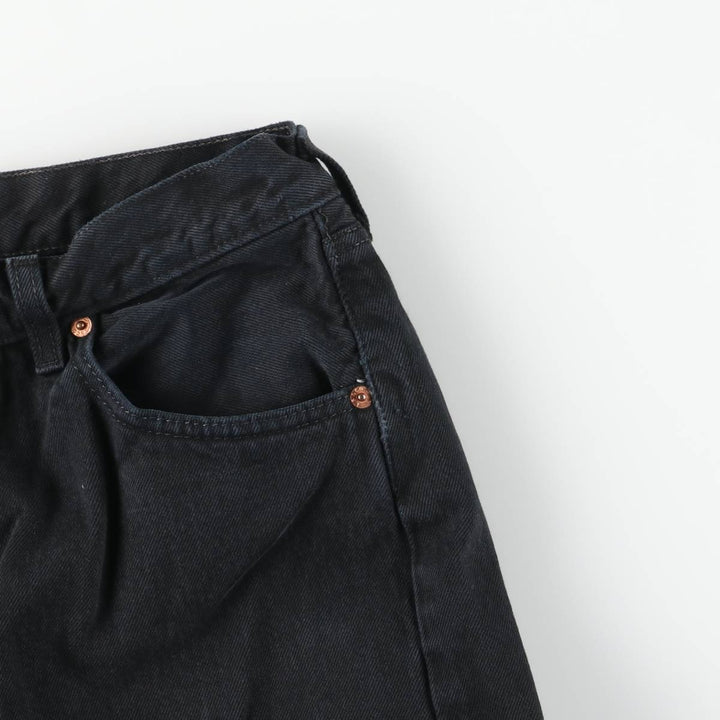 Levi's 501 Euro Model Black Denim Straight Leg Denim Pants, Made in the UK, Men's Size W31 cotton black type Vintage Second Hand