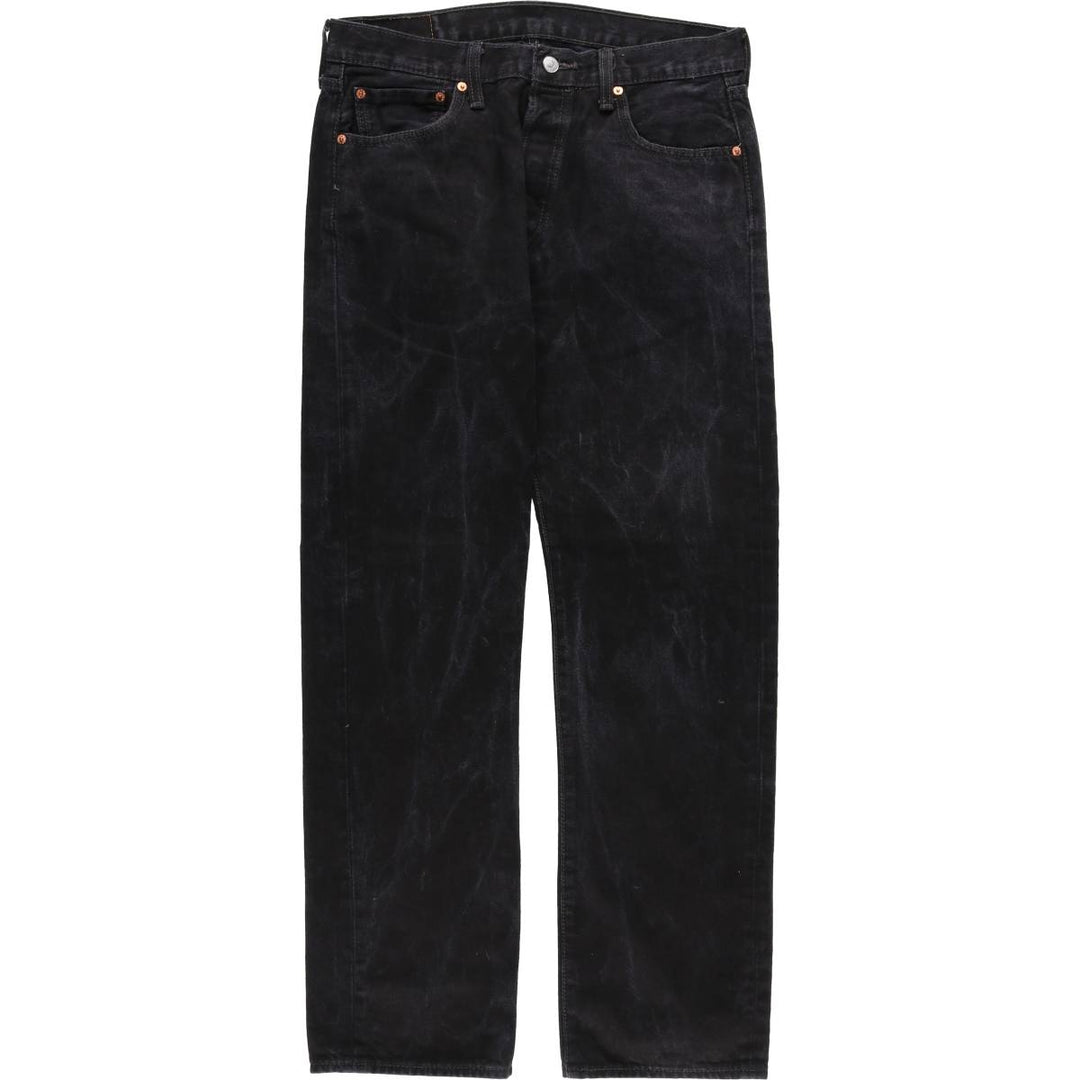 Levi's 501 Black Denim Straight Denim Pants for Men, W34 equivalent cotton black type Vintage Second Hand