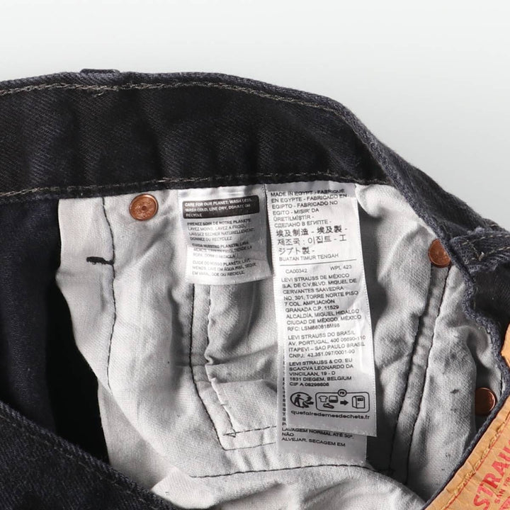 Levi's 501 Black Denim Straight Denim Pants for Men, W34 equivalent cotton black type Vintage Second Hand