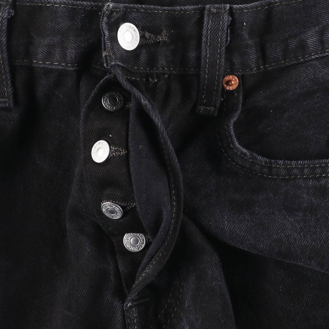 Levi's 501 Black Denim Straight Denim Pants for Men, W34 equivalent cotton black type Vintage Second Hand