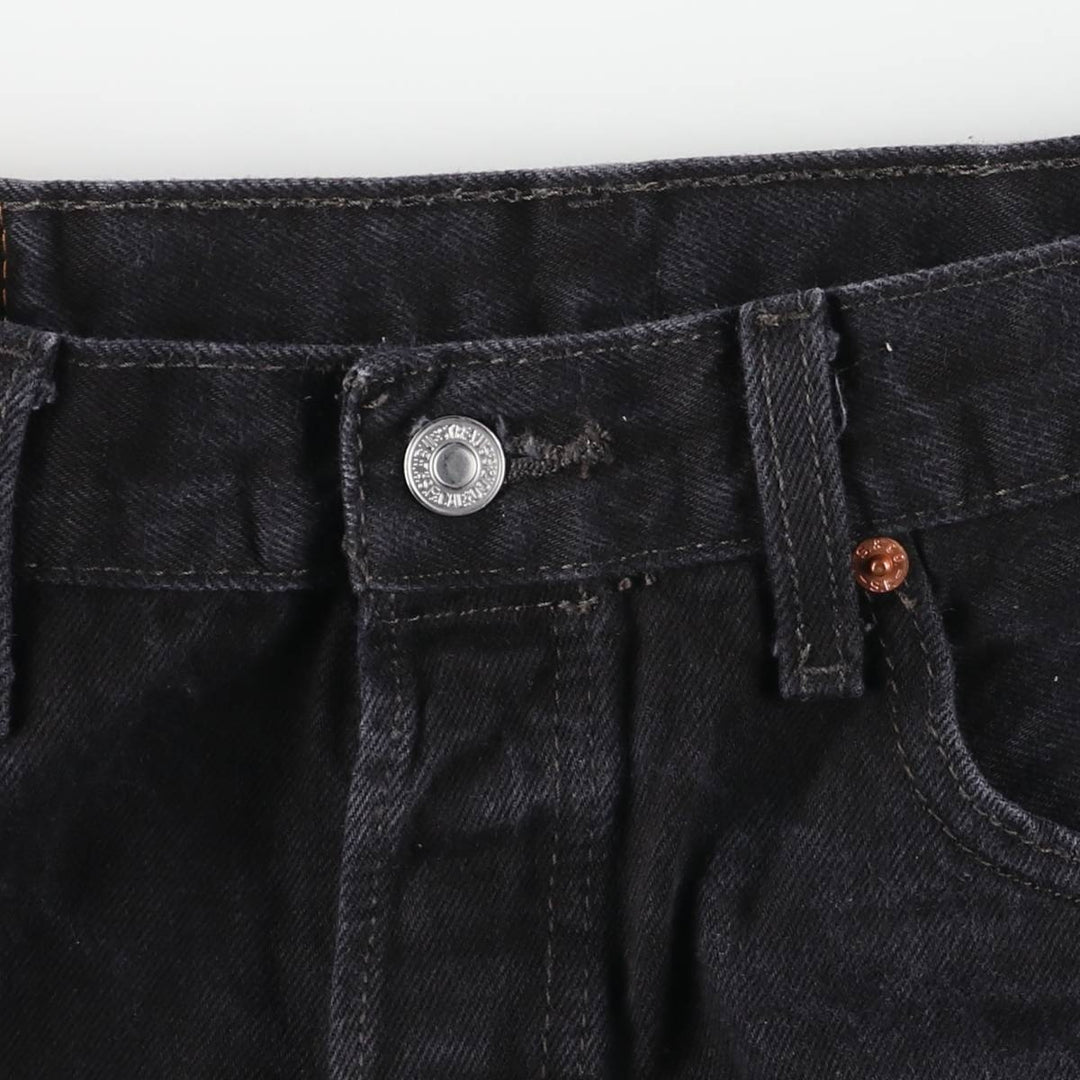 Levi's 501 Black Denim Straight Denim Pants for Men, W34 equivalent cotton black type Vintage Second Hand