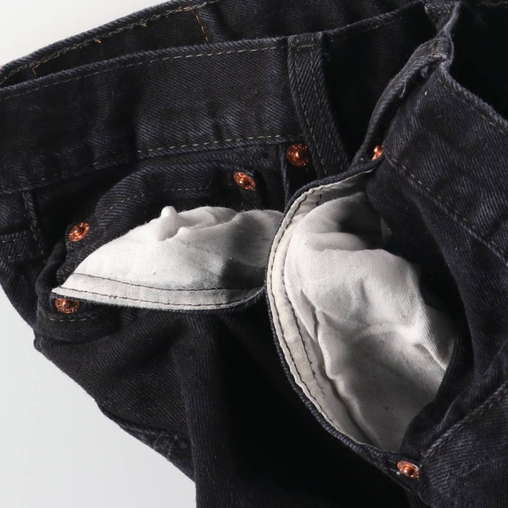 Levi's 501 Black Denim Straight Denim Pants for Men, W34 equivalent cotton black type Vintage Second Hand