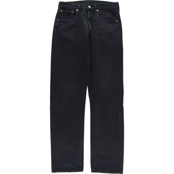 Levi's 501 Euro Model Black Denim Straight Leg Denim Pants, Men's Size W30 cotton black type Vintage Second Hand