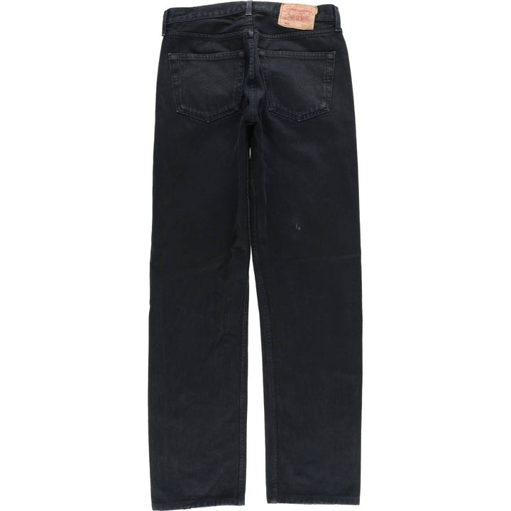 Levi's 501 Euro Model Black Denim Straight Leg Denim Pants, Men's Size W30 cotton black type Vintage Second Hand