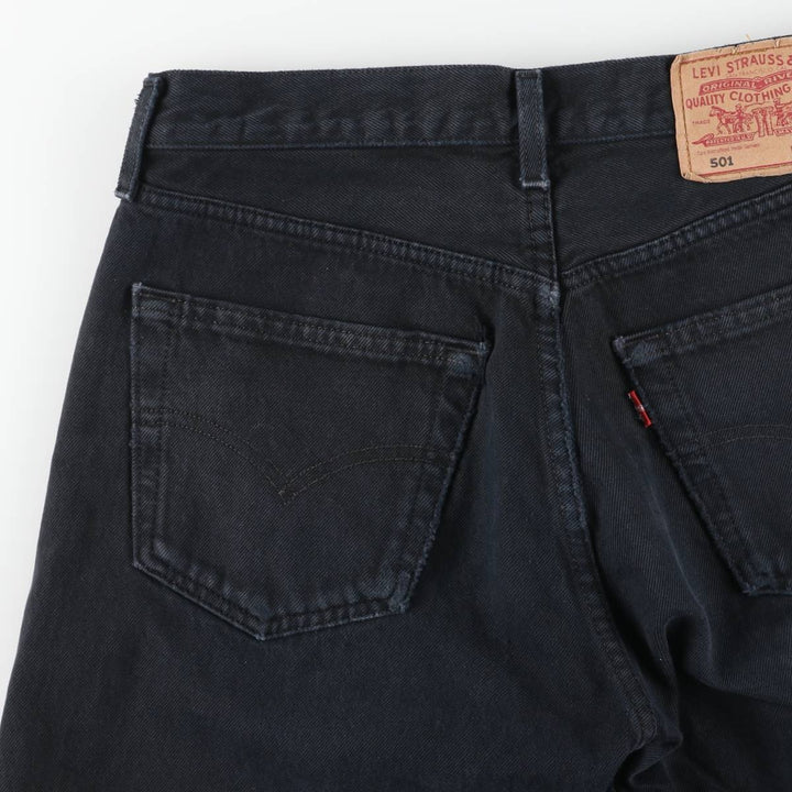 Levi's 501 Euro Model Black Denim Straight Leg Denim Pants, Men's Size W30 cotton black type Vintage Second Hand