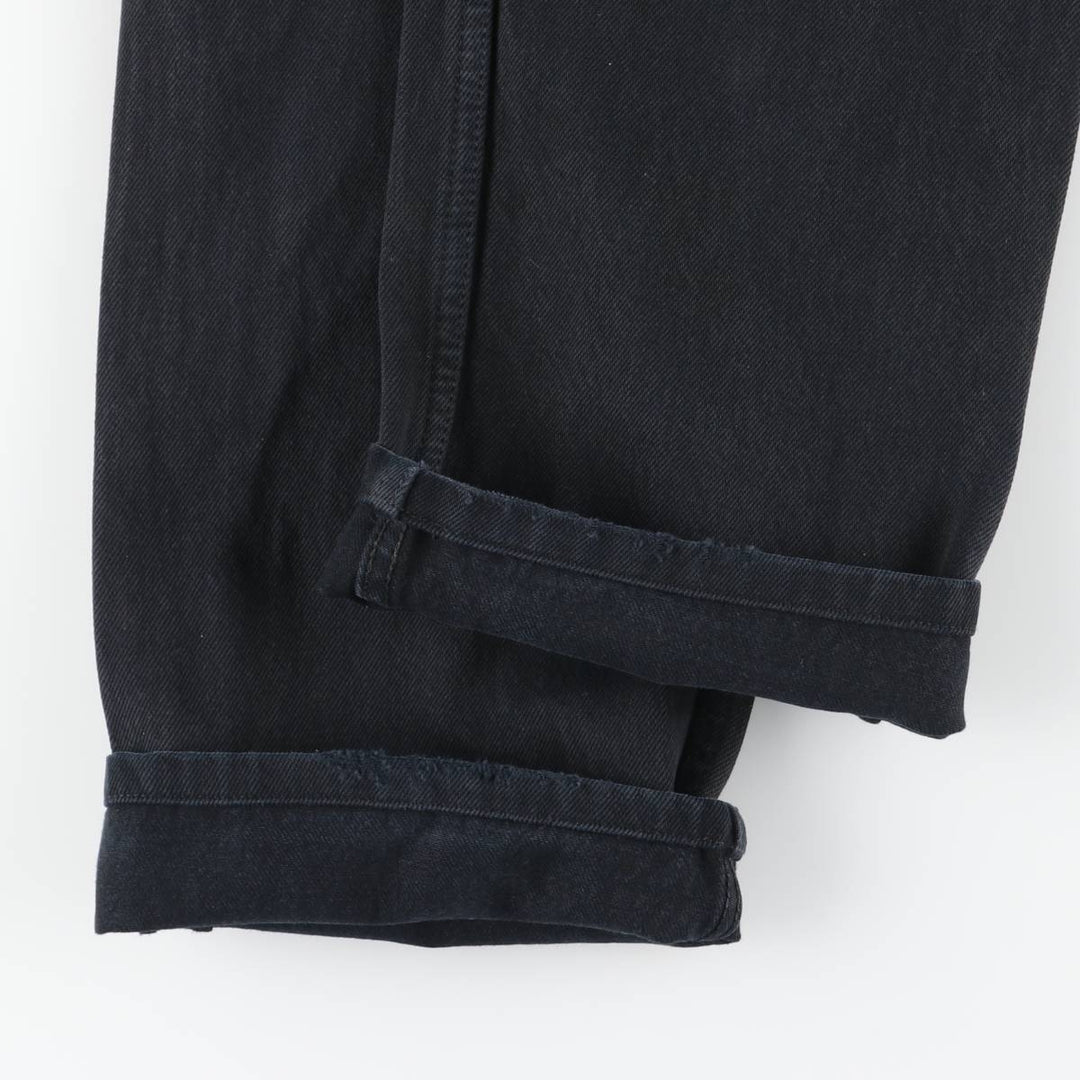 Levi's 501 Euro Model Black Denim Straight Leg Denim Pants, Men's Size W30 cotton black type Vintage Second Hand