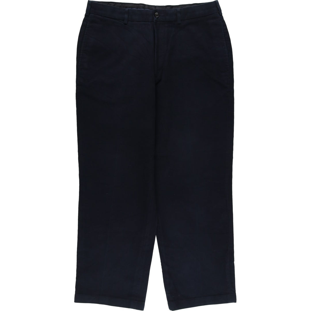 Brooks Brothers HUDSON Men's Cotton Slacks, Size W35 cotton navy blue type Vintage Second Hand