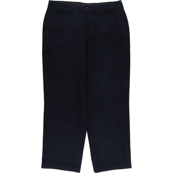Brooks Brothers HUDSON Men's Cotton Slacks, Size W35 cotton navy blue type Vintage Second Hand