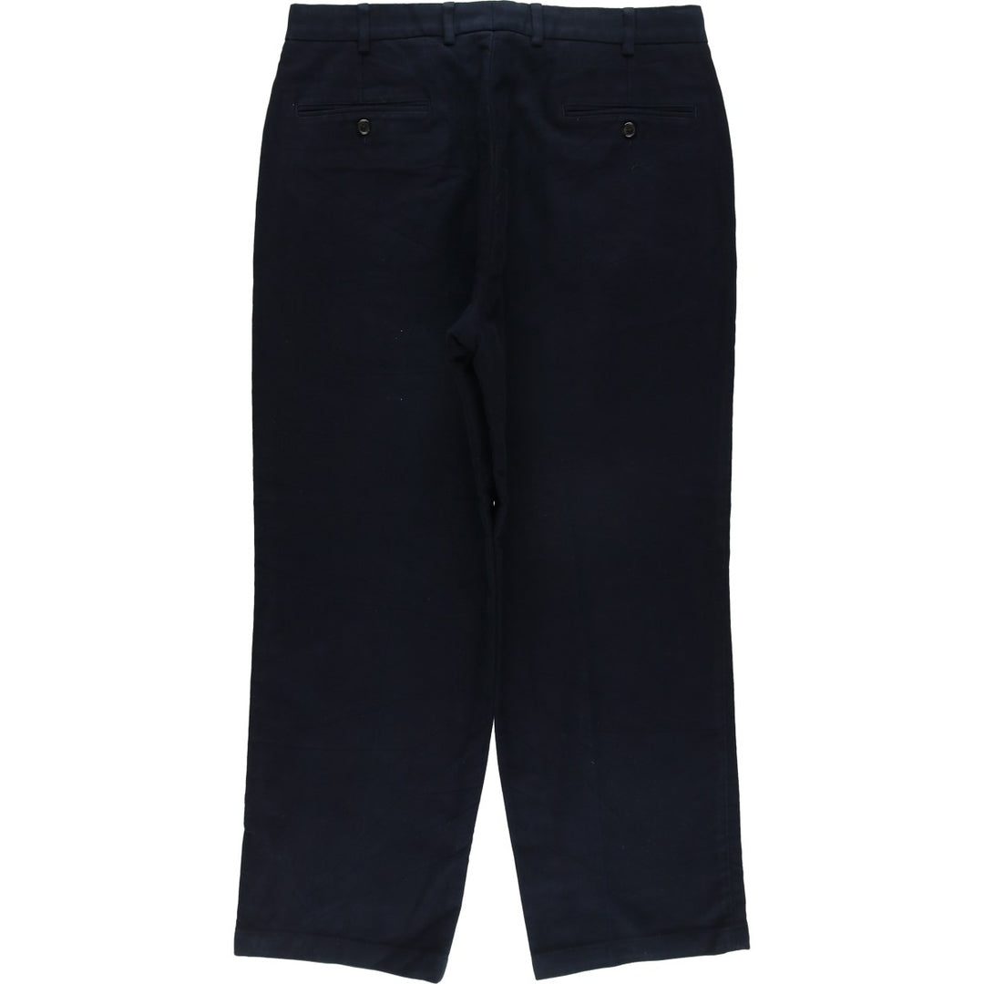 Brooks Brothers HUDSON Men's Cotton Slacks, Size W35 cotton navy blue type Vintage Second Hand
