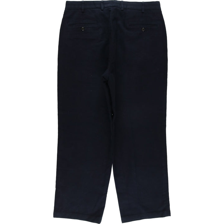 Brooks Brothers HUDSON Men's Cotton Slacks, Size W35 cotton navy blue type Vintage Second Hand