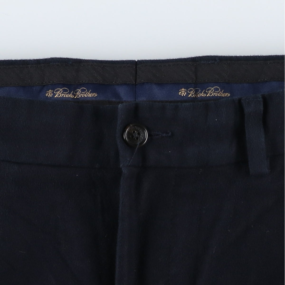 Brooks Brothers HUDSON Men's Cotton Slacks, Size W35 cotton navy blue type Vintage Second Hand