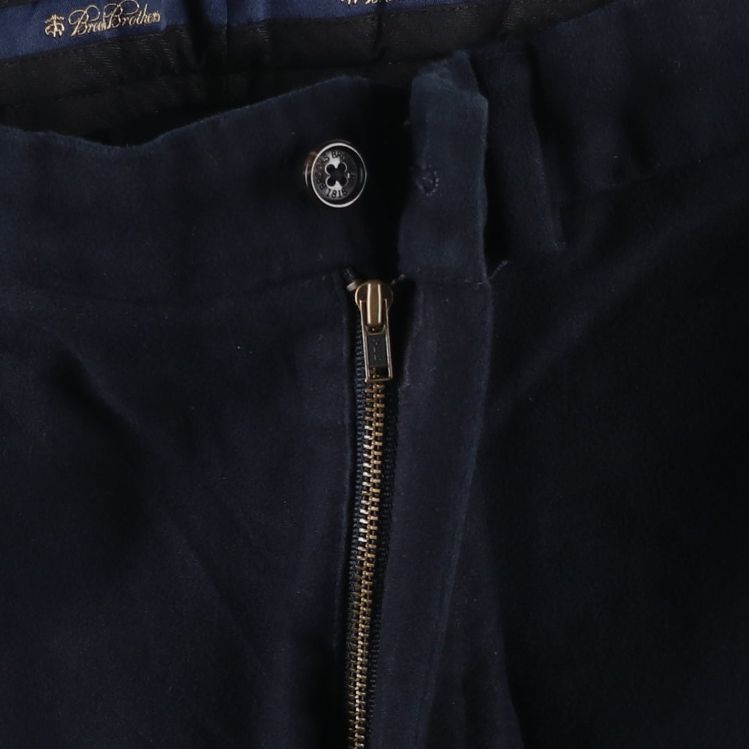 Brooks Brothers HUDSON Men's Cotton Slacks, Size W35 cotton navy blue type Vintage Second Hand