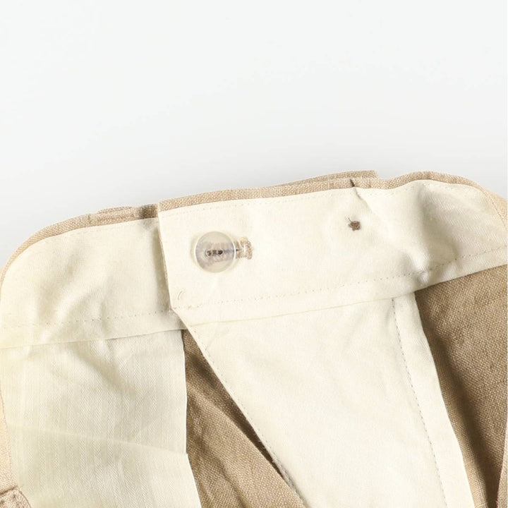 Brooks Brothers 346 Two-pleat Linen Pants Slacks Men's W35 equivalent linen Beige type Vintage Second Hand