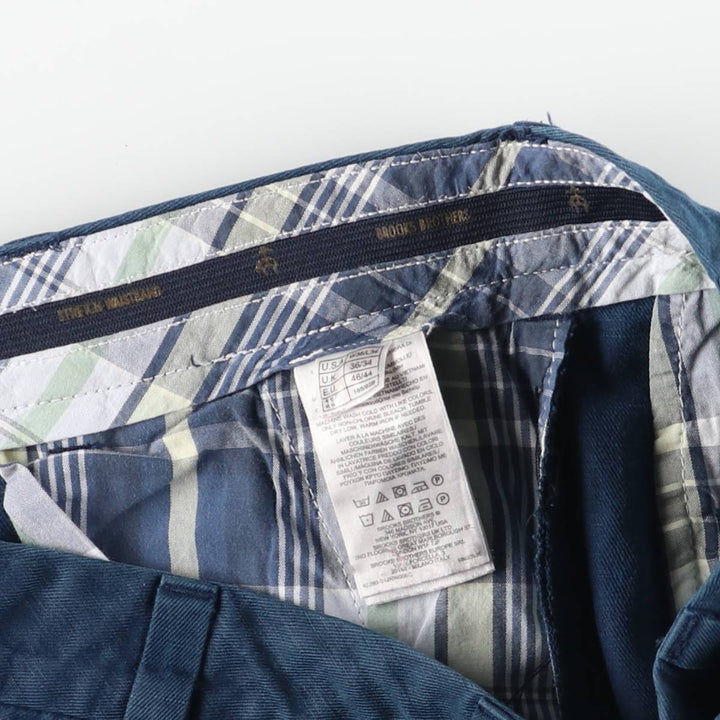 Brooks Brothers Clark Fit Linen Pants, Men's Size 35 linen navy blue type Vintage Second Hand