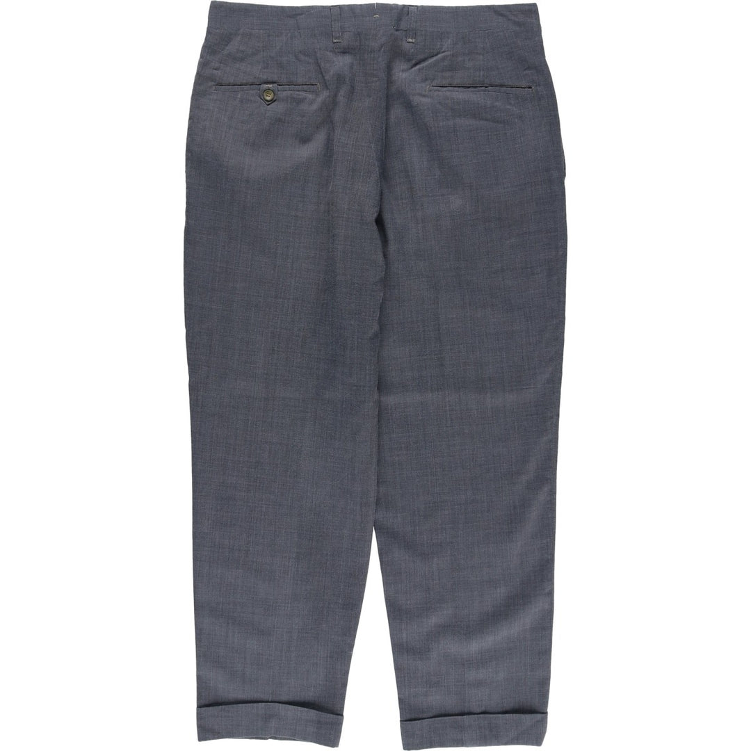Vintage 50s-60'S Men's One-Tuck Slacks, Size W34 unclear gray type Vintage Second Hand