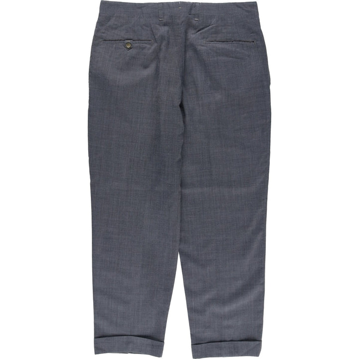 Vintage 50s-60'S Men's One-Tuck Slacks, Size W34 unclear gray type Vintage Second Hand