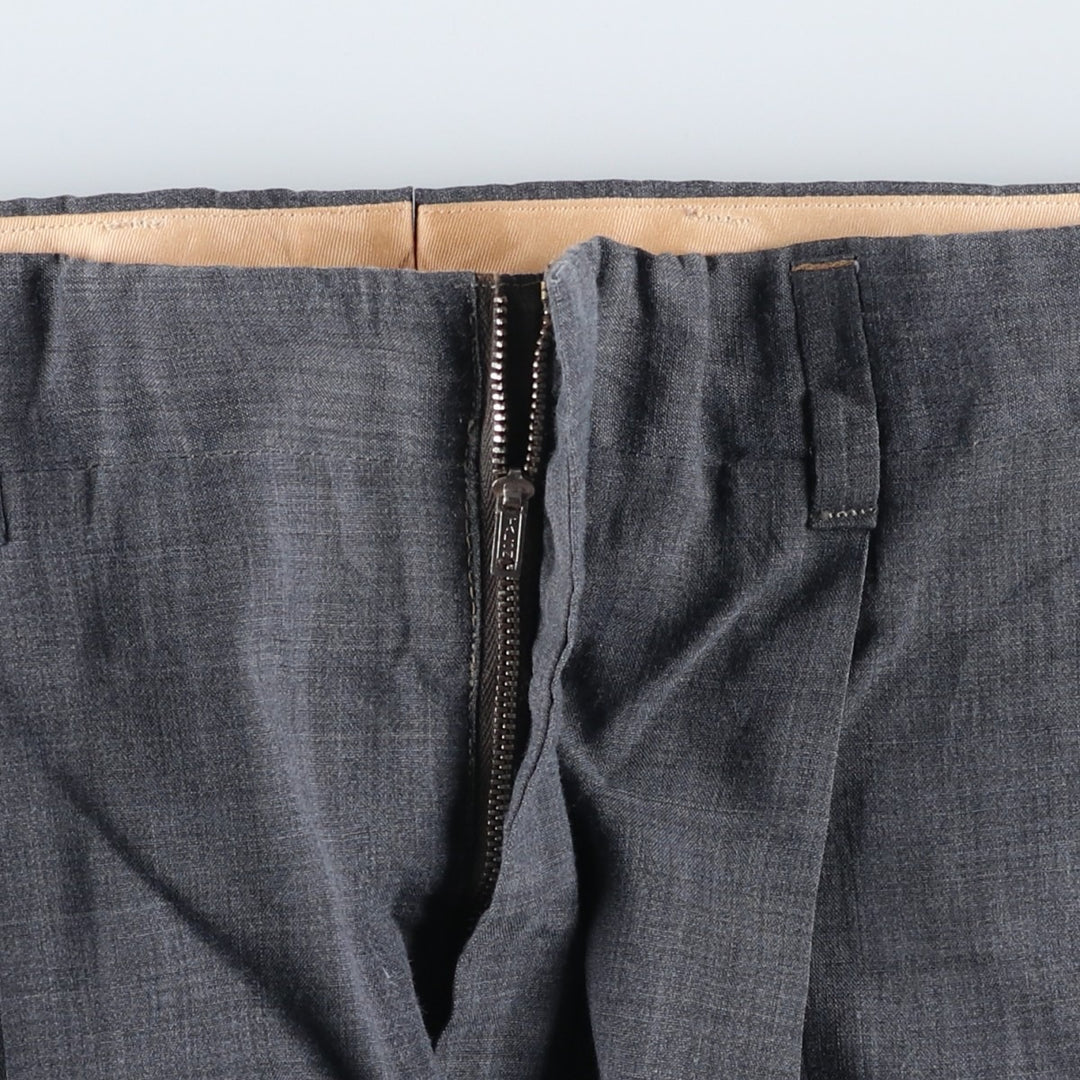 Vintage 50s-60'S Men's One-Tuck Slacks, Size W34 unclear gray type Vintage Second Hand