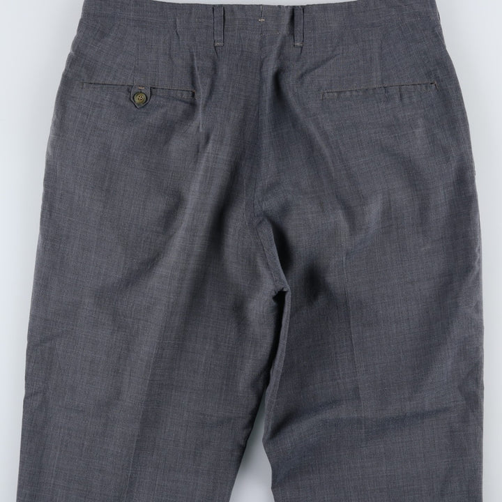 Vintage 50s-60'S Men's One-Tuck Slacks, Size W34 unclear gray type Vintage Second Hand