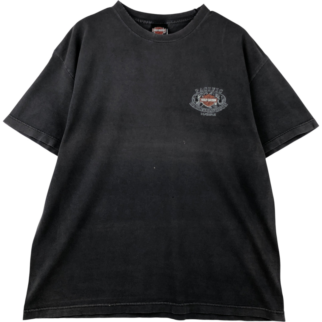 90'S Harley-Davidson Motorcycle Bike T-Shirt, Made in USA, Men's Size XL cotton Charcoal Vintage Second Hand