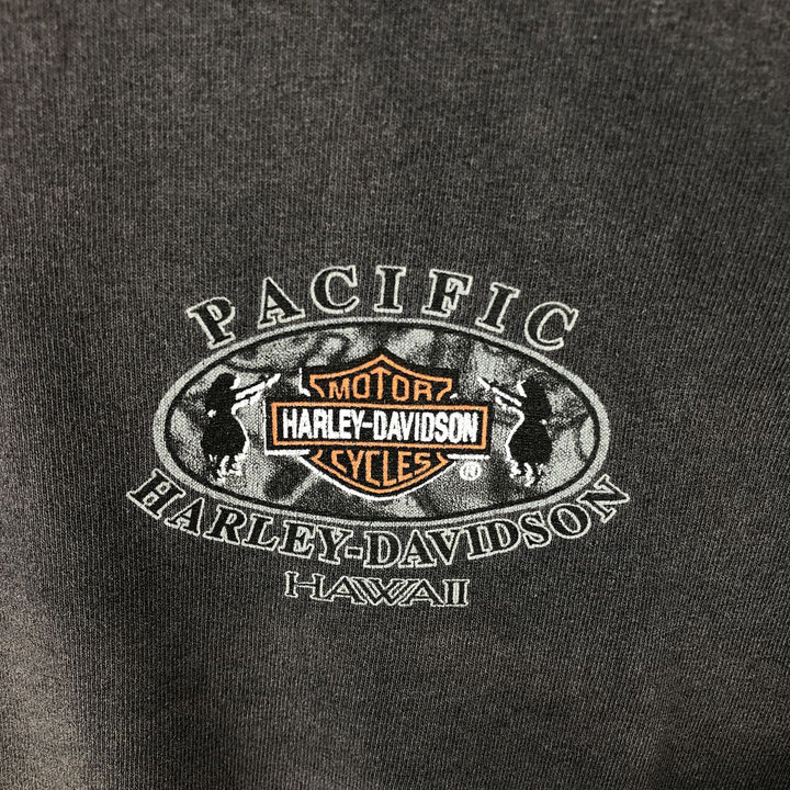 90'S Harley-Davidson Motorcycle Bike T-Shirt, Made in USA, Men's Size XL cotton Charcoal Vintage Second Hand