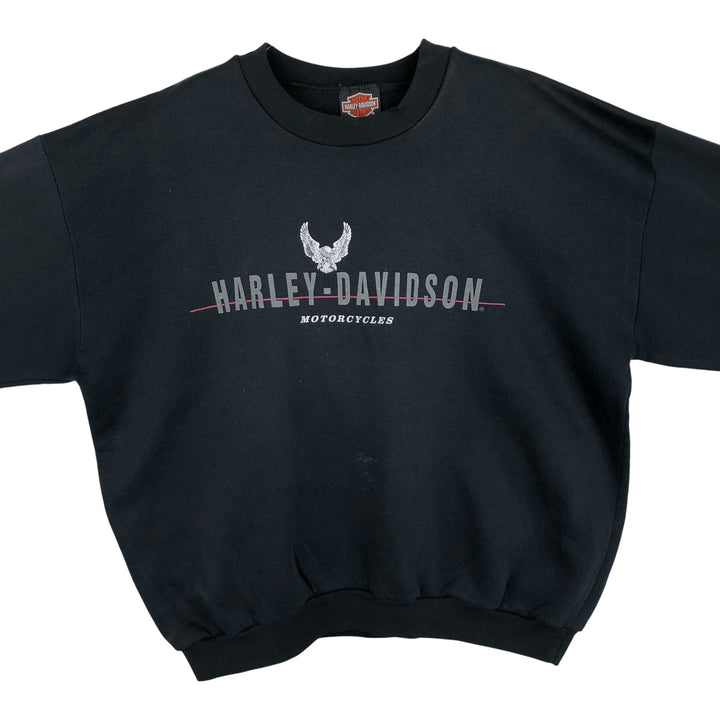 90'S Harley-Davidson Advertising Sweatshirt, Men's XL polyester black type Vintage Second Hand