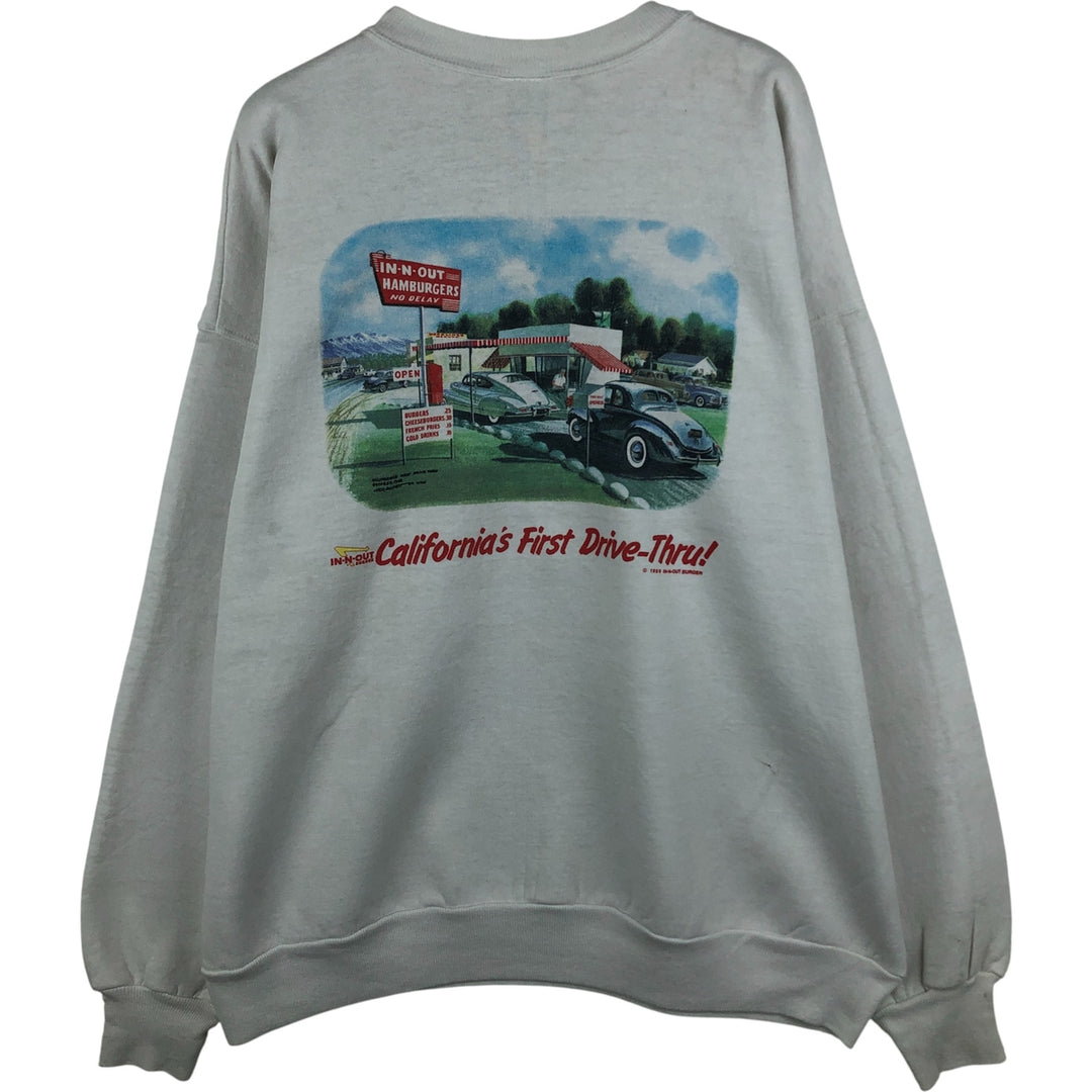 Vintage 90'S Hanes Advertising Sweatshirt, Men's XL cotton white type Vintage Second Hand
