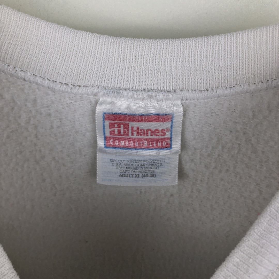 Vintage 90'S Hanes Advertising Sweatshirt, Men's XL cotton white type Vintage Second Hand
