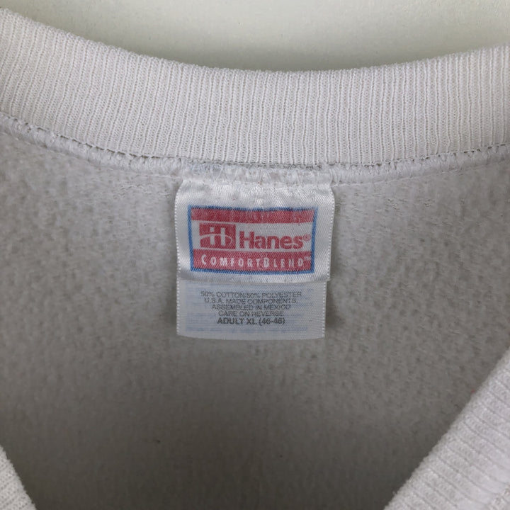 Vintage 90'S Hanes Advertising Sweatshirt, Men's XL cotton white type Vintage Second Hand
