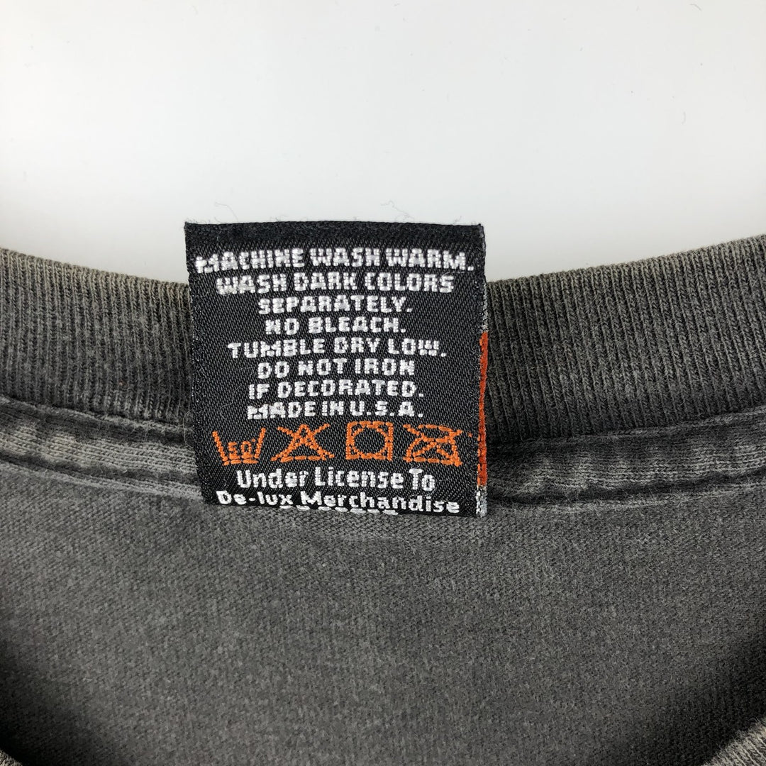 Harley-Davidson Motorcycle Bike T-shirt Made in USA Men's L size cotton Charcoal Vintage Second Hand
