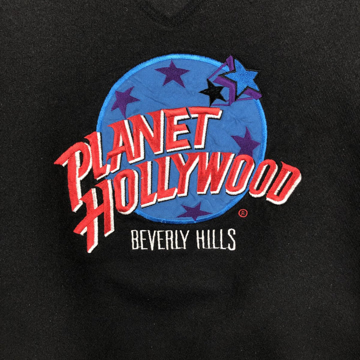 90'S Planet Hollywood Advertising Sweatshirt, Made in USA, Men's XL, Vintage cotton black type Vintage Second Hand