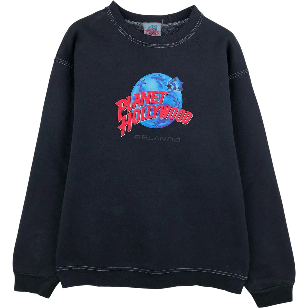Vintage 90'S Planet Hollywood Advertising Sweatshirt, Men's Size L unclear black type Vintage Second Hand