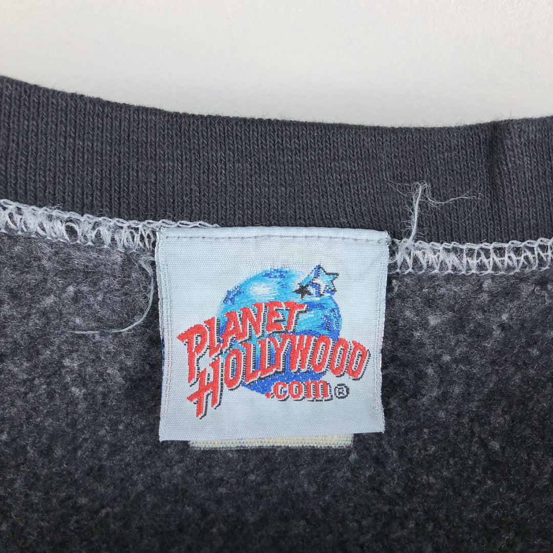 Vintage 90'S Planet Hollywood Advertising Sweatshirt, Men's Size L unclear black type Vintage Second Hand