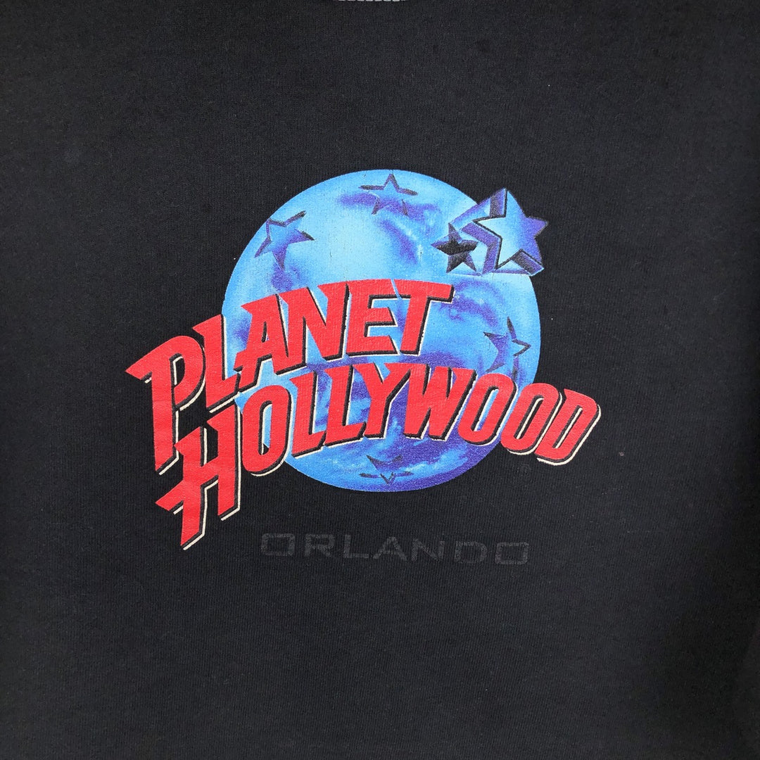 Vintage 90'S Planet Hollywood Advertising Sweatshirt, Men's Size L unclear black type Vintage Second Hand