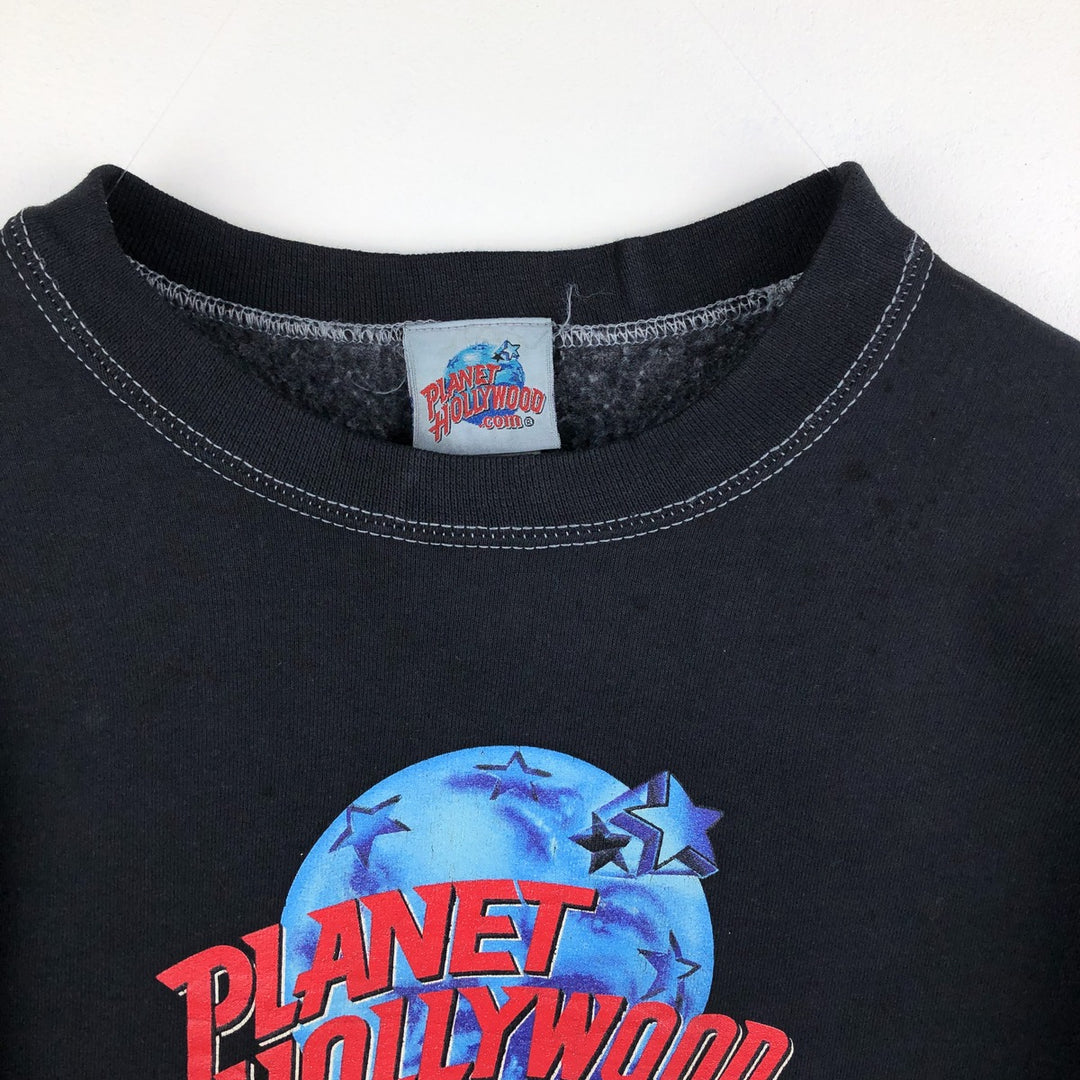Vintage 90'S Planet Hollywood Advertising Sweatshirt, Men's Size L unclear black type Vintage Second Hand