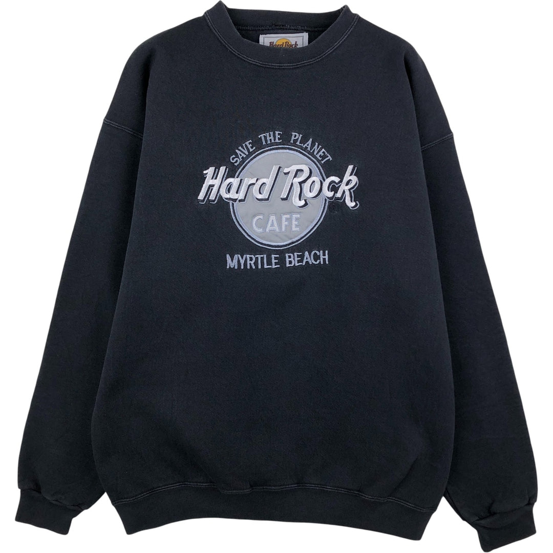 90'S Hard Rock Cafe Advertising Sweatshirt, Made in USA, Men's L, Vintage cotton black type Vintage Second Hand