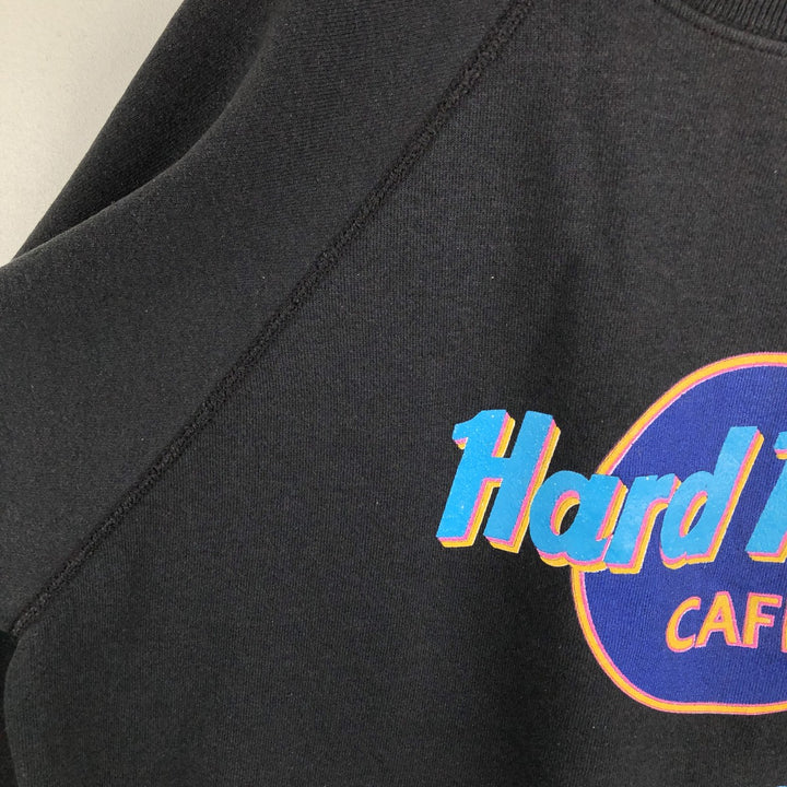 Hanes HARD ROCK CAFE Advertising Sweatshirt, Made in USA, Men's Size XL cotton black type Vintage Second Hand