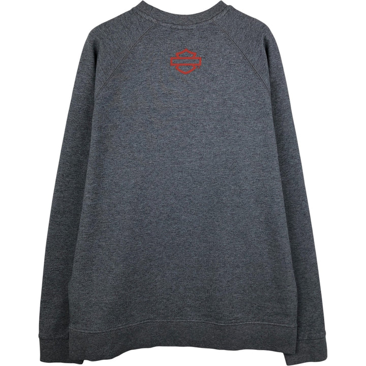 Harley-Davidson Stars and Stripes Advertising Sweatshirt, Made in China, Men's Size L cotton gray type Vintage Second Hand